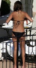Vanessa Minnillo in black bikini