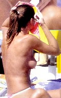 Alena Seredova nude in Topless sunbathing