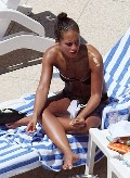 Alicia Keys in black bikini
