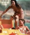 Ambra Angiolini nude in Topless sunbathing