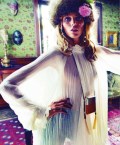 Anja Rubik nude in Vofue FR