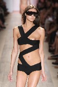 Anna Schilling nude in Herve Leger Fashion Show