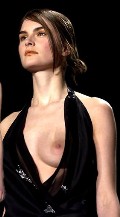 Anouck Lepere nude in catwalk oops