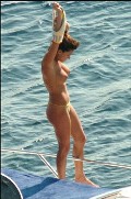 Ariadne Artilles nude in topless on a yacht
