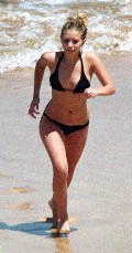 Ashley Olsen in black bikini