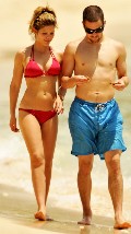 Carly Zucker in red bikini