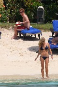 Chelsy Davy in blue bikini