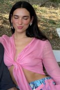 Dua Lipa in see  through