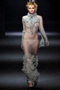 Alina Baikova in catwalk see through