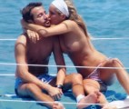 Eleonora Pedron nude in topless on a yacht
