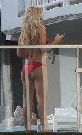 Emma Rigby in red bikini