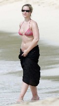 Heidi Range in red bikini
