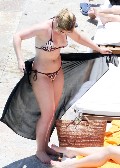 Heidi Range in bikini by the pool
