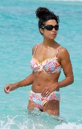 Jenny Powell in bikini at the beach