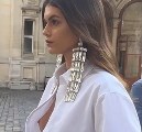 Kaia Gerber nude in nip slip