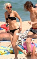 Kate Lawler in black bikini