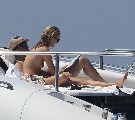 Kate Moss nude in topless on a yacht