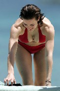 Kirsty Gallacher in red bikini
