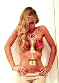 Laura Cremaschi  nude in body paint