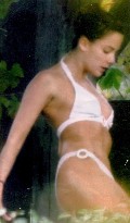 Melissa Theuriau in white bikini