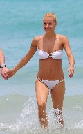 Michelle Hunziker in see  through