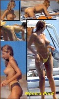 Monica Pont nude in topless on a yacht