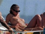 Monica Pont nude in topless on a yacht