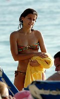 Nelly Furtado in bikini at the beach
