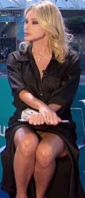 Paola Ferrari nude in upskirt