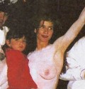 Rachel Griffiths nude in nude public protest