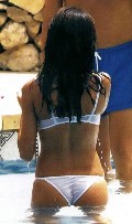 Rossella Brescia in white and black bikini 