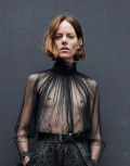 Freja Beha in Saint Laurent Le Smoking