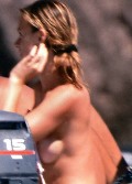 Serena Autieri nude in Topless sunbathing