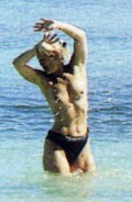 Sheila nude in Topless swimming