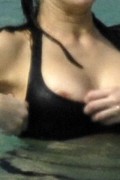 Stephanie Seymour nude in Nip slip at St.Bart's