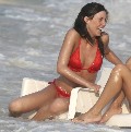 Verity Rushworth in red bikini