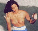 Yasmeen Ghauri nude in Topless sunbathing