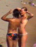 Yolanda Jiménez nude in Topless sunbathing