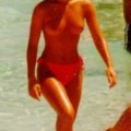 Zara Zetterqvist nude in Topless swimming