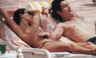 Zazie nude in Topless sunbathing