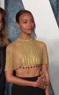Zoe Saldana in see  through