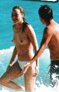 Alicia Bogo nude in topless at the beach