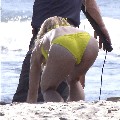 AnnaLynne McCord in yellow bikini