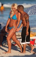 Brooke Hogan in blue bikini