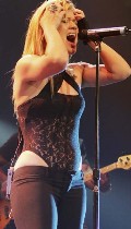 Kelly Clarkson in green bikini