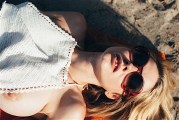 Elle Brittain nude in topless photo shoot