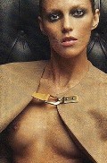 Anja Rubik nude in Vogue FR
