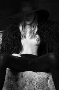 Julia Nobis nude in Saint Laurent Paris