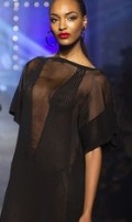 Jourdan Dunn in catwalk see through