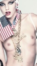 Dorith Mous nude in topless photoshoot